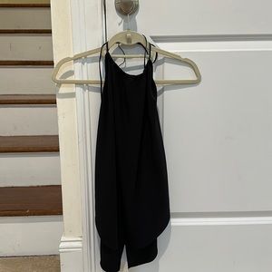 Rag & Bone Black Silk Samantha Halter Tie Neck Open Back Camisole